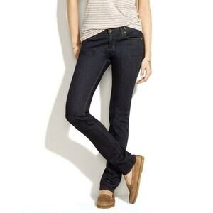 Madewell Jeans Women 29x34 Rail Straight Leg Dark Wash Denim Pants Preppy Casual